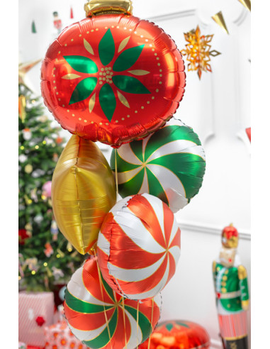 Balon foliowy Cukierek, 35cm, czerwony
