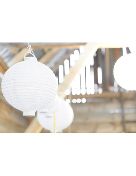 Lampion papierowy, biały, 20cm