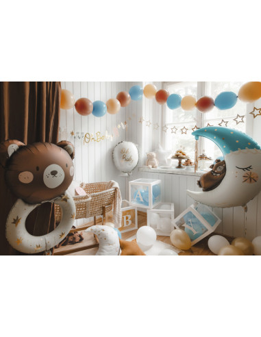 Girlanda papierowa Gwiazdki, złoty, 3m