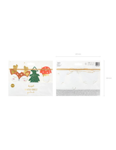 Girlanda papierowa Las, mix, 1.7m