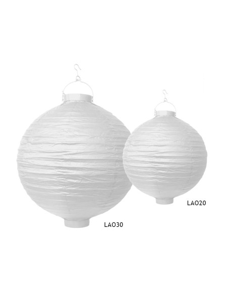 Lampion papierowy, biały, 30cm