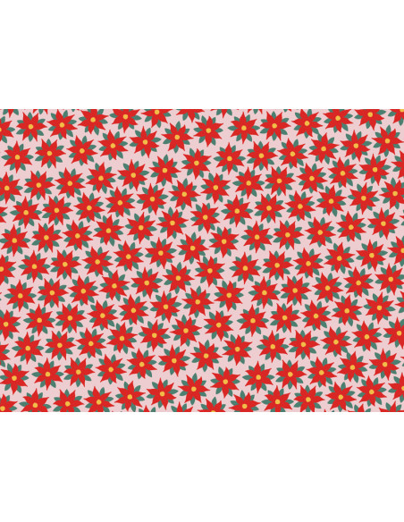 Papier do pakowania - Gwiazda Betlejemska, 70x200cm