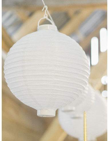 Lampion papierowy, biały, 30cm
