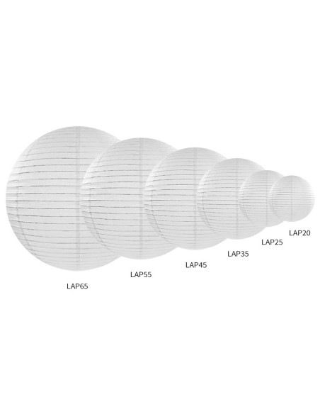 Lampion papierowy, biały, 25cm