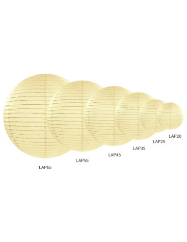 Lampion papierowy, kremowy, 25cm