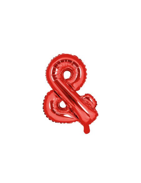 Balon foliowy znak ''&'', 35cm, czerwony