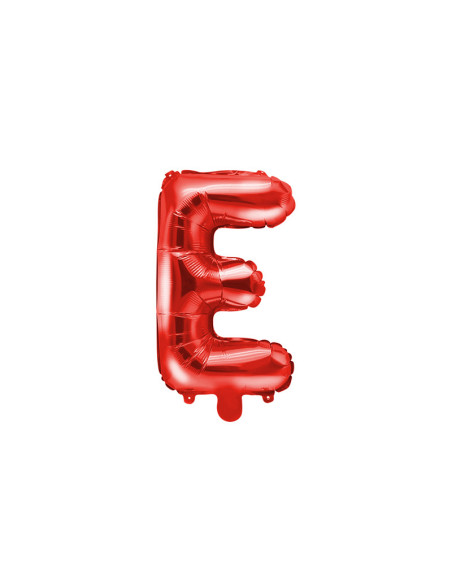 Balon foliowy Litera ''E'', 35cm, czerwony
