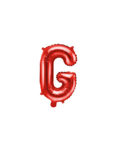 Balon foliowy Litera ''G'', 35cm, czerwony