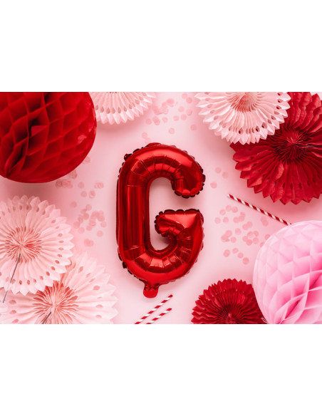 Balon foliowy Litera ''G'', 35cm, czerwony