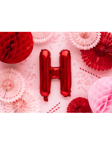 Balon foliowy Litera ''H'', 35cm, czerwony