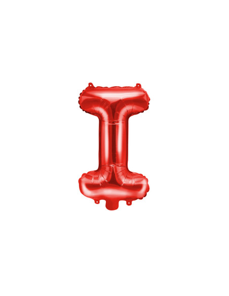 Balon foliowy Litera ''I'', 35cm, czerwony