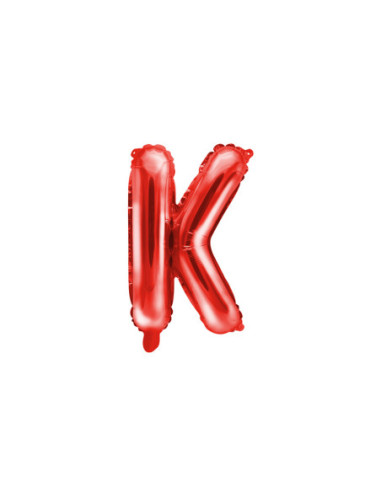 Balon foliowy Litera ''K'', 35cm, czerwony