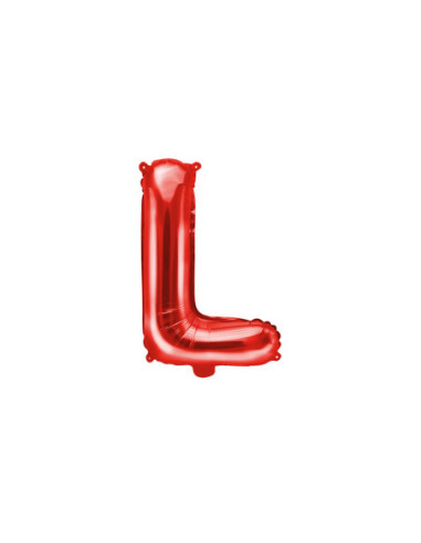 Balon foliowy Litera ''L'', 35cm, czerwony