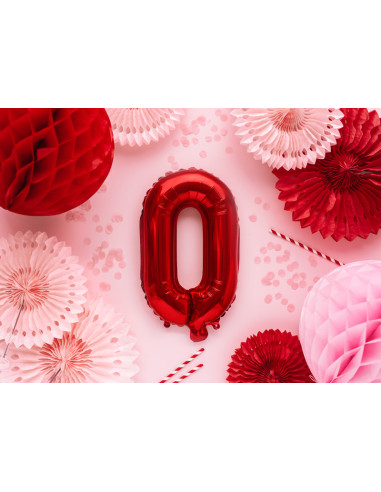 Balon foliowy Litera ''O'', 35cm, czerwony