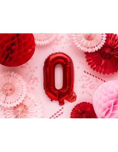 Balon foliowy Litera ''Q'', 35cm, czerwony