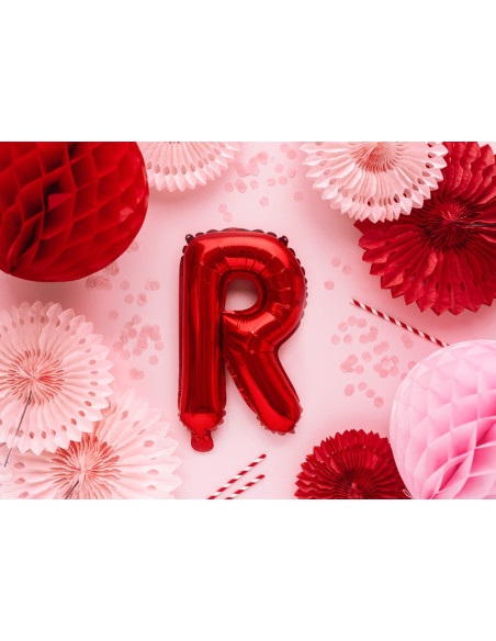 Balon foliowy Litera ''R'', 35cm, czerwony