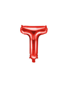Balon foliowy Litera ''T'', 35cm, czerwony