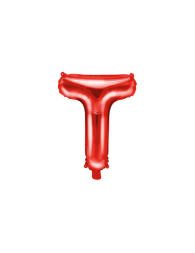 Balon foliowy Litera ''T'', 35cm, czerwony