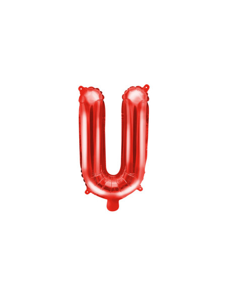 Balon foliowy Litera ''U'', 35cm, czerwony
