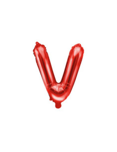 Balon foliowy Litera ''V'', 35cm, czerwony