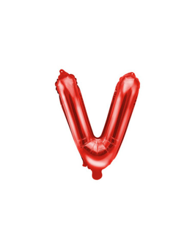 Balon foliowy Litera ''V'', 35cm, czerwony