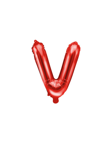 Balon foliowy Litera ''V'', 35cm, czerwony