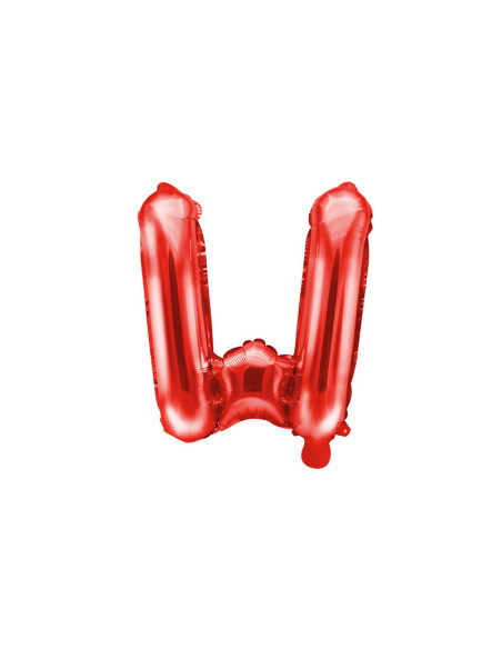 Balon foliowy Litera ''W'', 35cm, czerwony