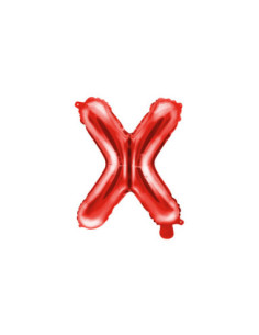 Balon foliowy Litera ''X'', 35cm, czerwony