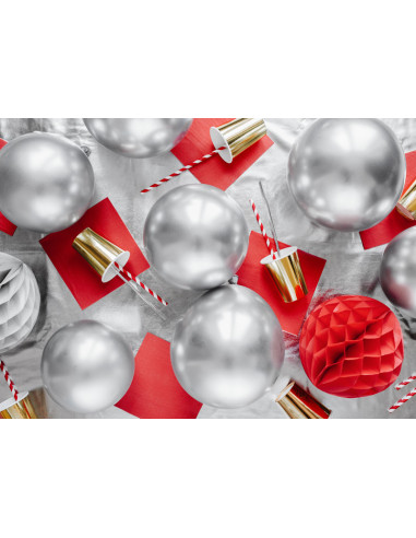 Balony Glossy 30cm, srebrny (1 op. / 10 szt.)