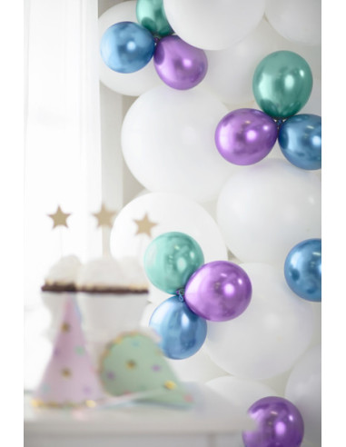 Balony Glossy 12 cm, butelkowa zieleń (1 op. / 50 szt.)