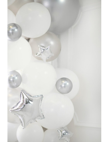 Balony Glossy 12 cm, srebrny (1 op. / 50 szt.)