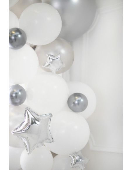 Balony Glossy 12 cm, ciemny srebrny (1 op. / 50 szt.)