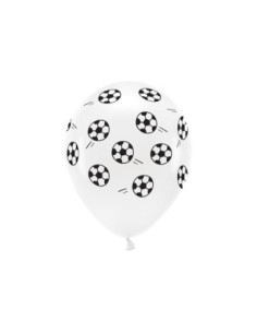 Balony Eco 33 cm pastelowe, Piłki, biały (1 op. / 6 szt.)