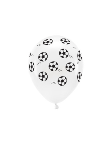 Balony Eco 33 cm pastelowe, Piłki, biały (1 op. / 6 szt.)