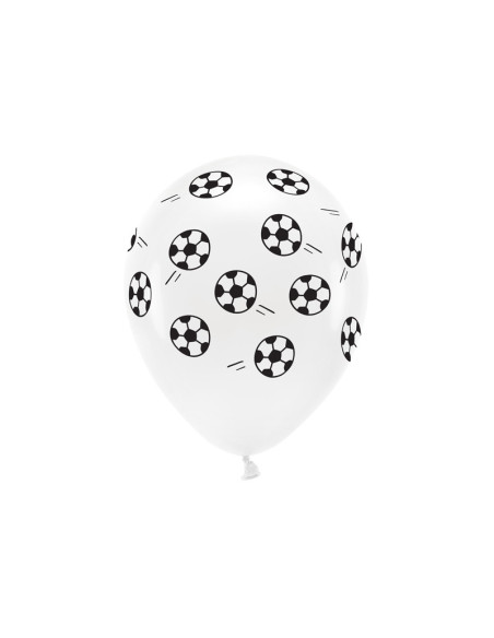Balony Eco 33 cm pastelowe, Piłki, biały (1 op. / 6 szt.)