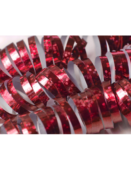 Serpentyny holograficzne, czerwony, 3,8m (1 op. / 18 szt.)