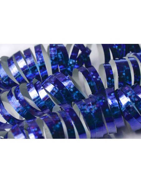 Serpentyny holograficzne, niebieski, 3,8m (1 op. / 18 szt.)