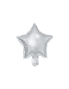 Balony foliowe Gwiazdka, 25 cm, srebrny (1 op. / 25 szt.)