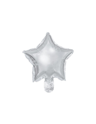 Balony foliowe Gwiazdka, 25 cm, srebrny (1 op. / 25 szt.)