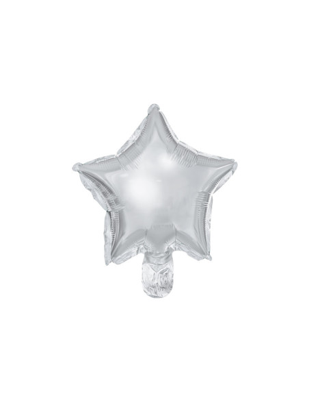 Balony foliowe Gwiazdka, 25 cm, srebrny (1 op. / 25 szt.)