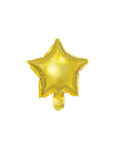 Balony foliowe Gwiazdka, 25 cm, złoty (1 op. / 25 szt.)