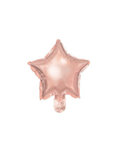 Balony foliowe Gwiazdka, 25 cm, różowe złoto (1 op. / 25 szt.)