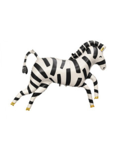 Balon foliowy Zebra, 115x85 cm, mix