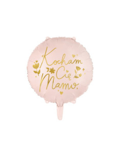Balon foliowy ''Kocham Cię Mamo'', 45 cm, różowy