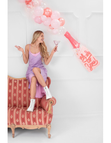 Balon foliowy Butelka, 38x97 cm, mix