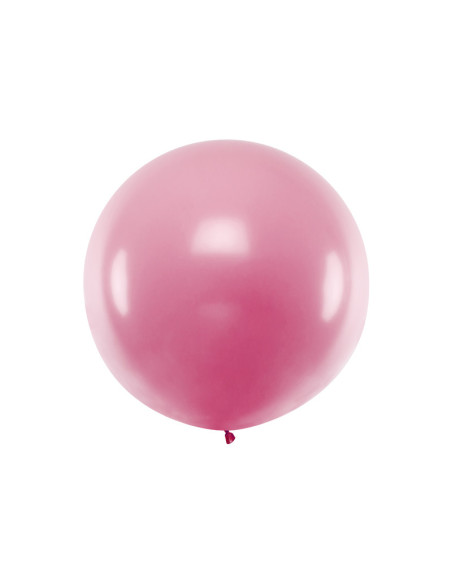 Balon okrągły 1m, Metallic Light Pink