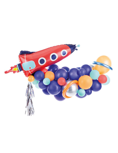 Girlanda balonowa - Rakieta, mix, 154x130cm