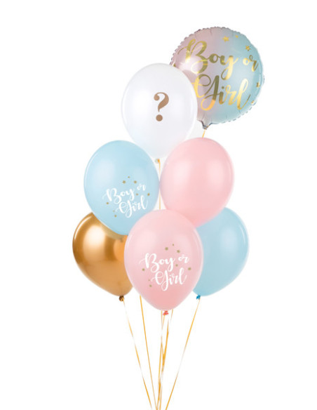 Balony 30cm, Boy or Girl, mix (1 op. / 6 szt.)