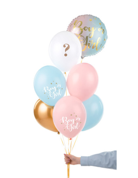 Balony 30cm, Boy or Girl, mix (1 op. / 6 szt.)