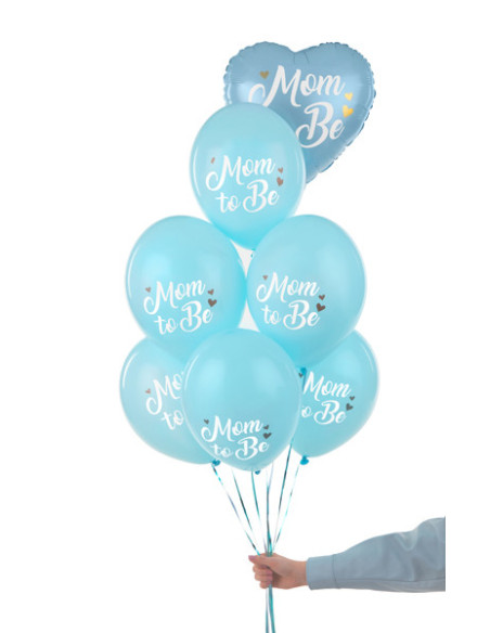 Balony 30 cm, Mom to Be, Pastel Light Blue (1 op. / 50 szt.)